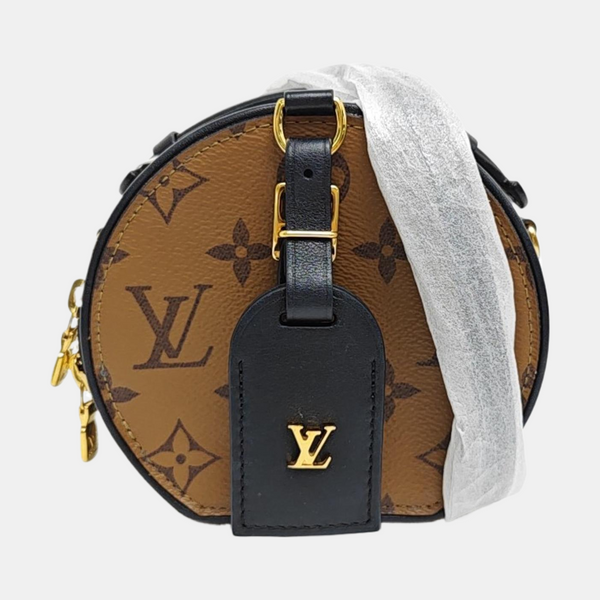 BOITE CHAPEAU Mini Monogram Coated Canvas Brown