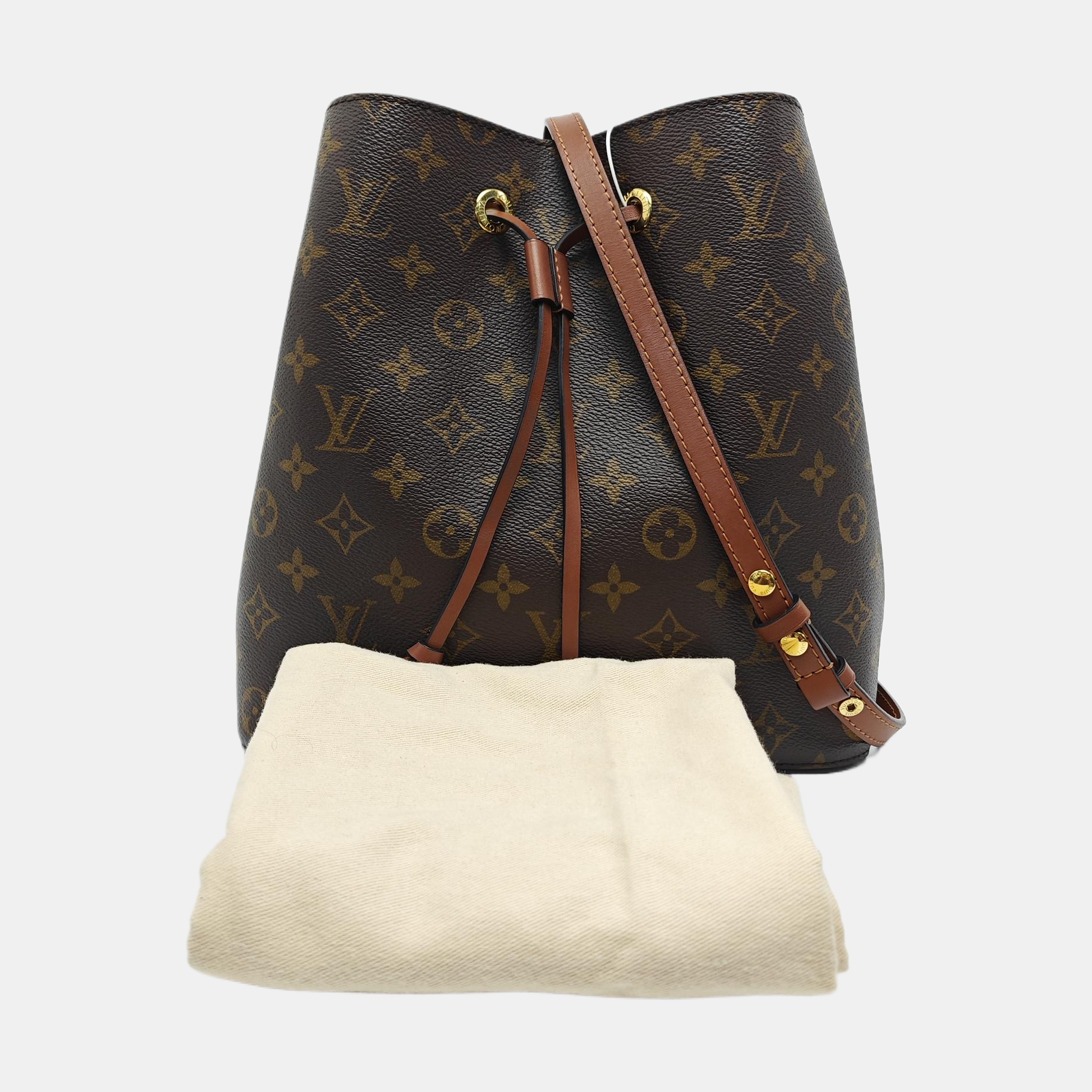 NÉONOÉ MM Monogram Coated Canvas Brown
