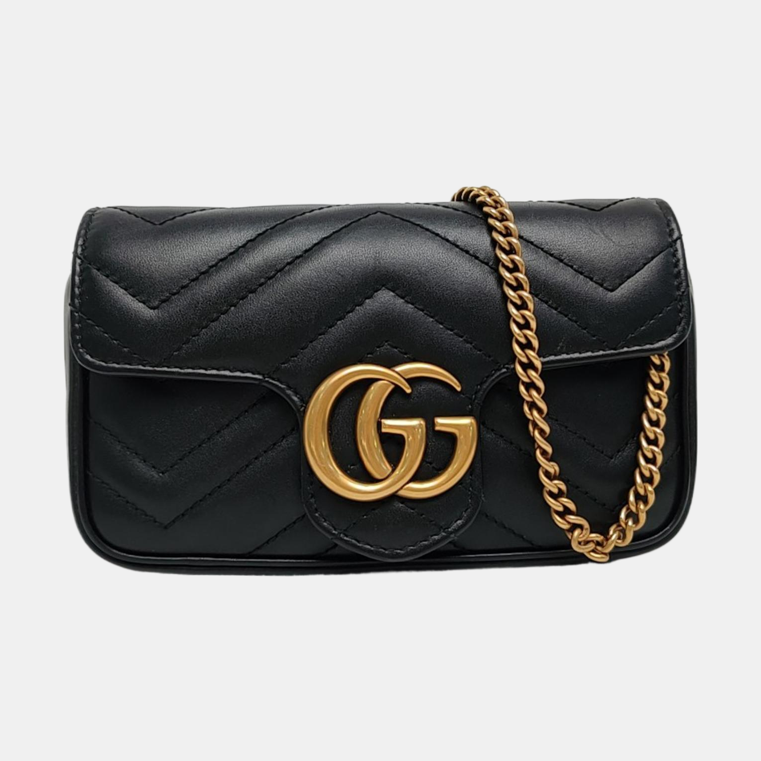 GG Marmont Mini Quilted Calfskin Black
