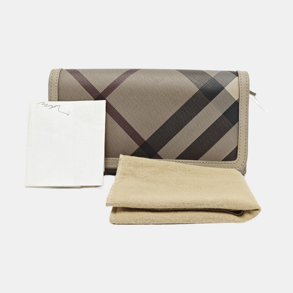 Coated Canvas Wallet Gray