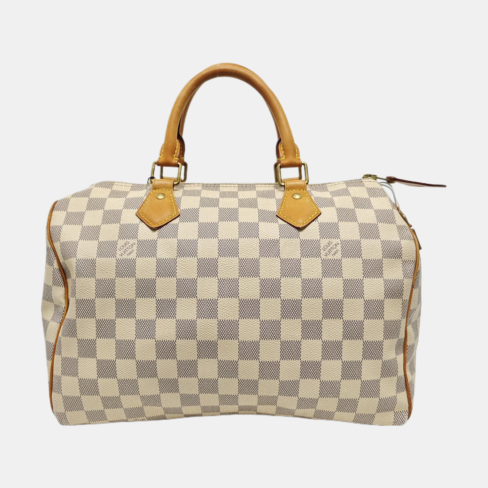 SPEEDY 30 Damier Azur Coated Canvas White