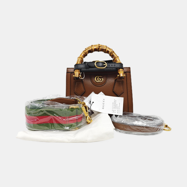 Diana Mini Calfskin Brown