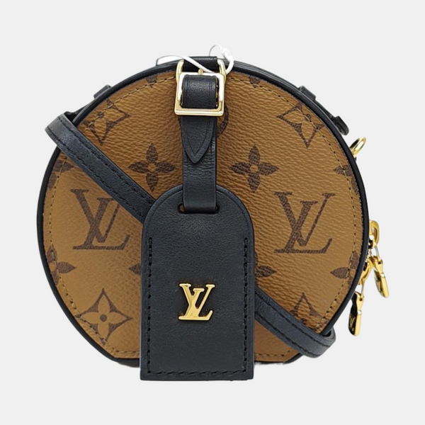 BOITE CHAPEAU Mini Monogram Coated Canvas Brown