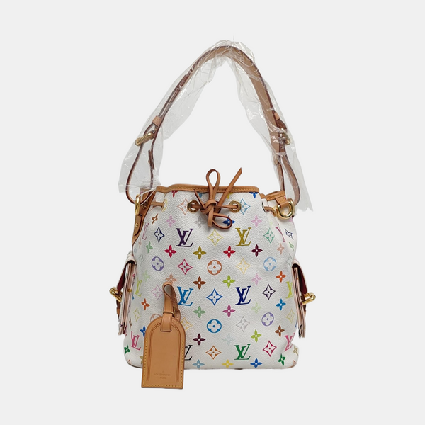 NÉONOÉ MM Monogram Coated Canvas White