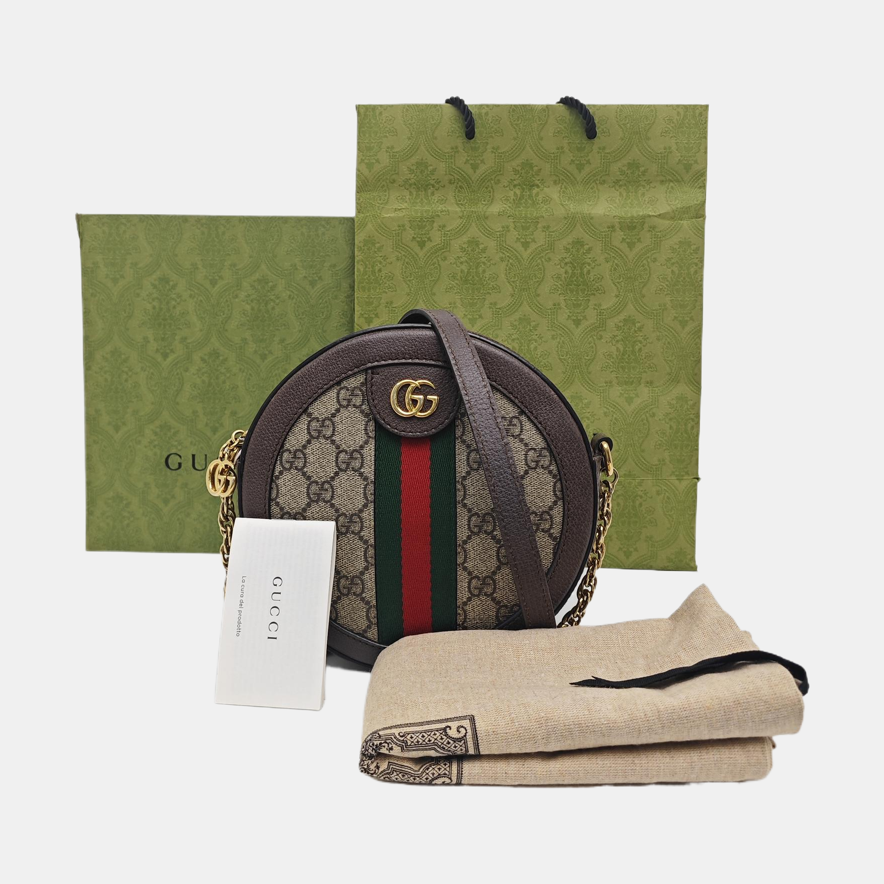 Ophidia Mini Monogram Coated Canvas Beige