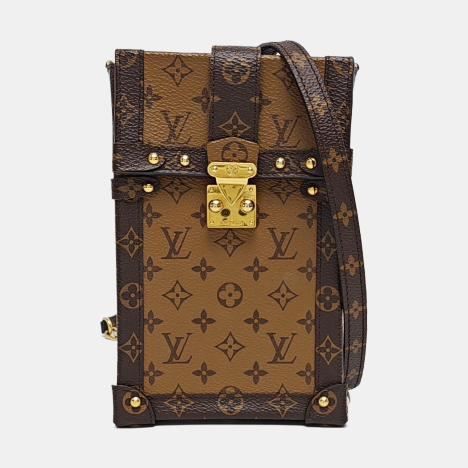 TRUNK Monogram Coated Canvas Brown