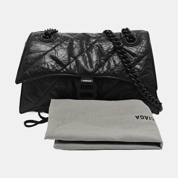 Crush Small Quilted Calfskin Black