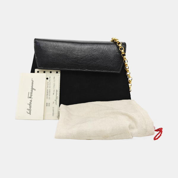 Suede Shoulder Bag Black