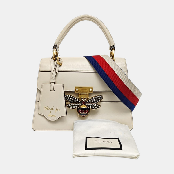 Queen Margaret Small Calfskin White