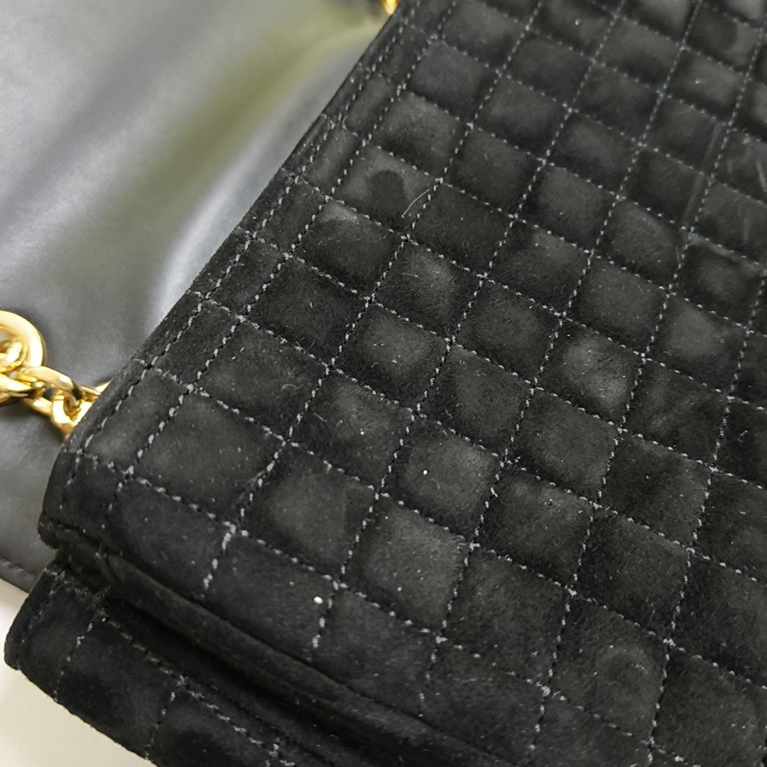 Authenticated pre-owned  C Suede Black - Shoulder Bag at Looply