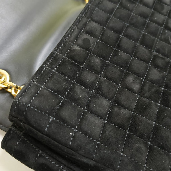 Authenticated pre-owned  C Suede Black - Shoulder Bag at Looply