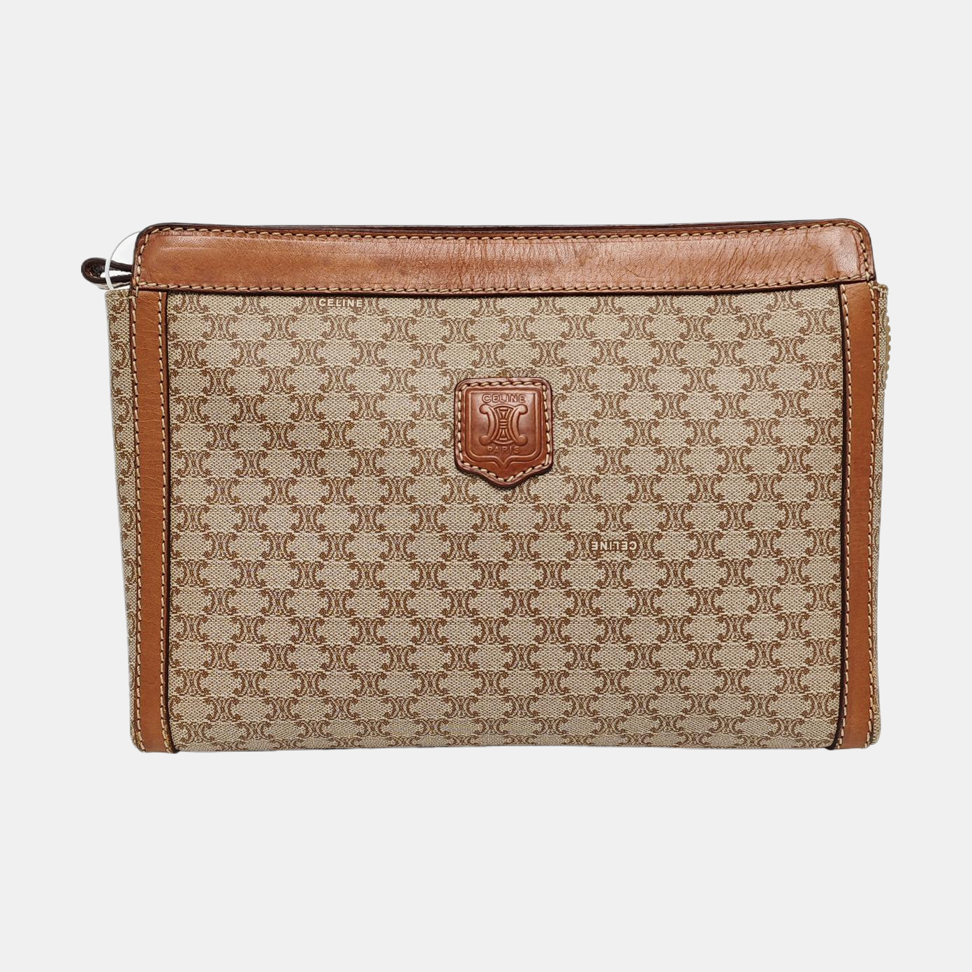 MACADAM CLUTCHES Coated Canvas Beige