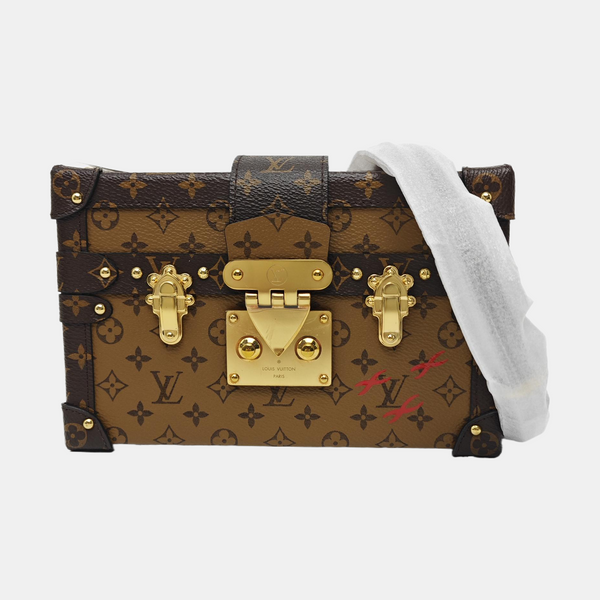PETITE MALLE Monogram Coated Canvas Brown