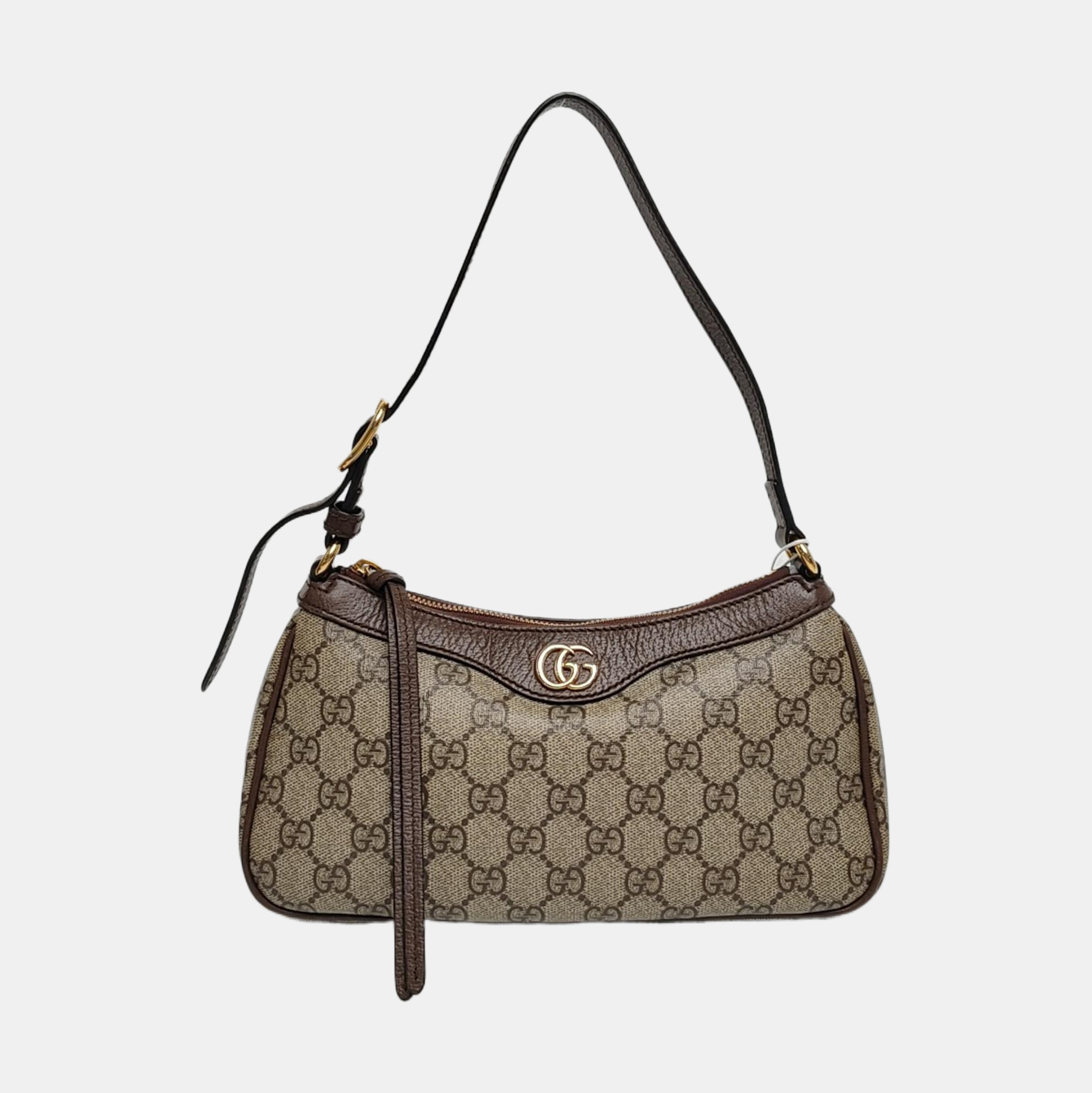 Ophidia Small Monogram Coated Canvas Brown