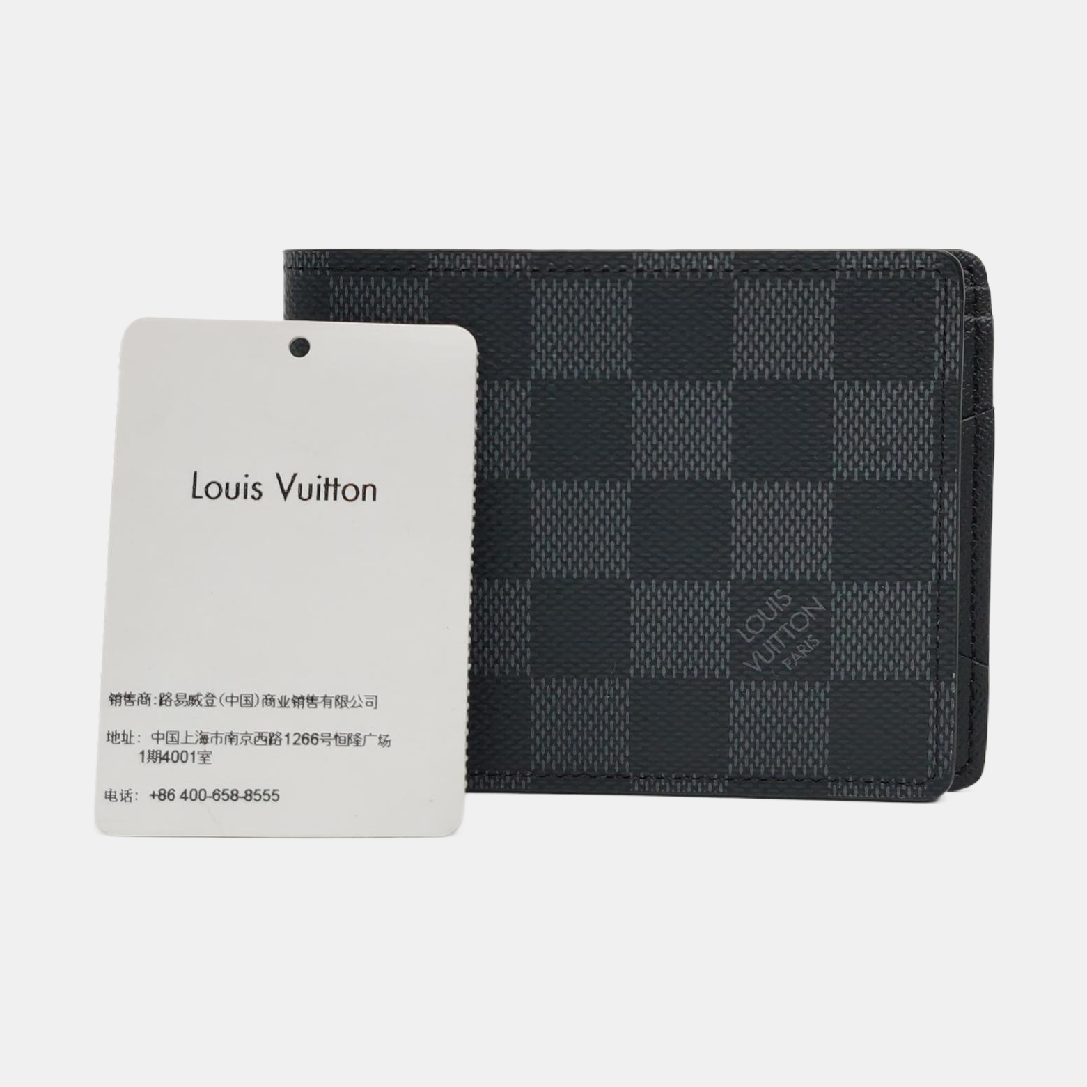 SLENDER Damier Graphite Coated Canvas Gray Wallet