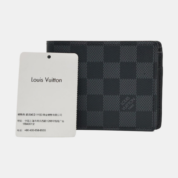 SLENDER Damier Graphite Coated Canvas Gray Wallet