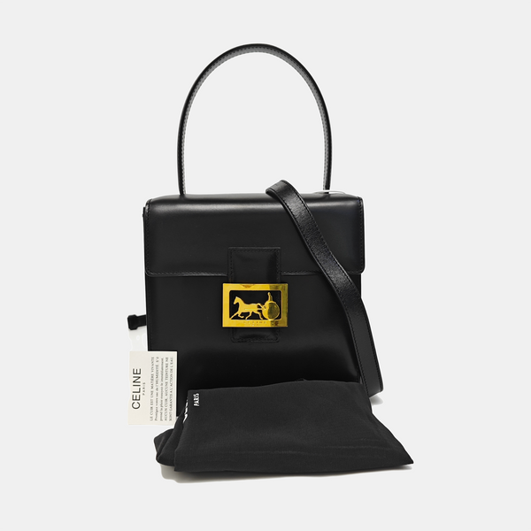 Leather Shoulder Bag Black