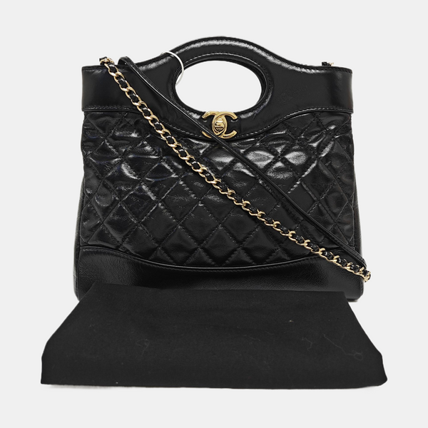 CHANEL 31 Mini Quilted Calfskin Black