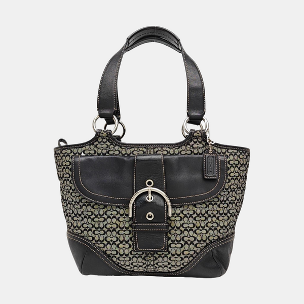 Monogram Canvas Tote Bag Gray