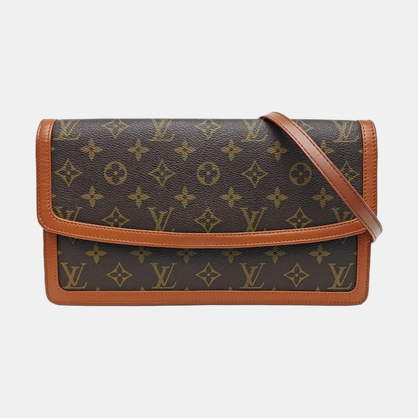 DAME GM Monogram Coated Canvas Brown