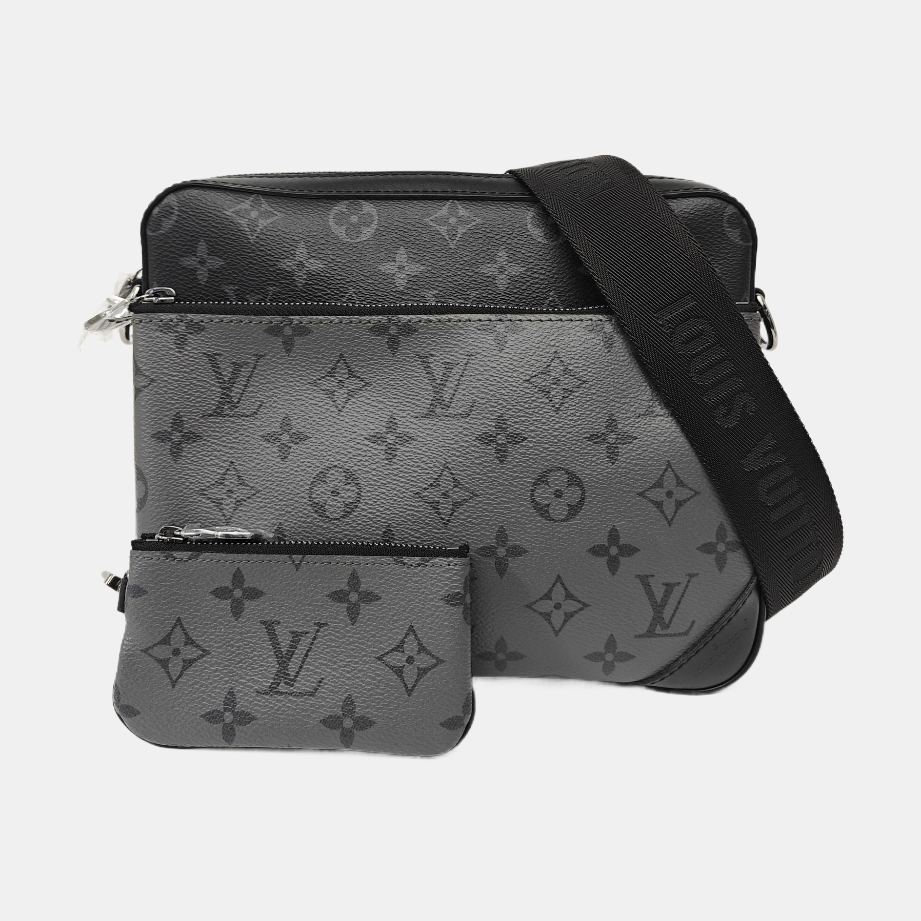 TRIO Monogram Coated Canvas Gray