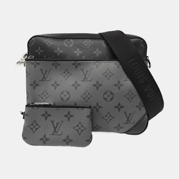 TRIO Monogram Coated Canvas Gray