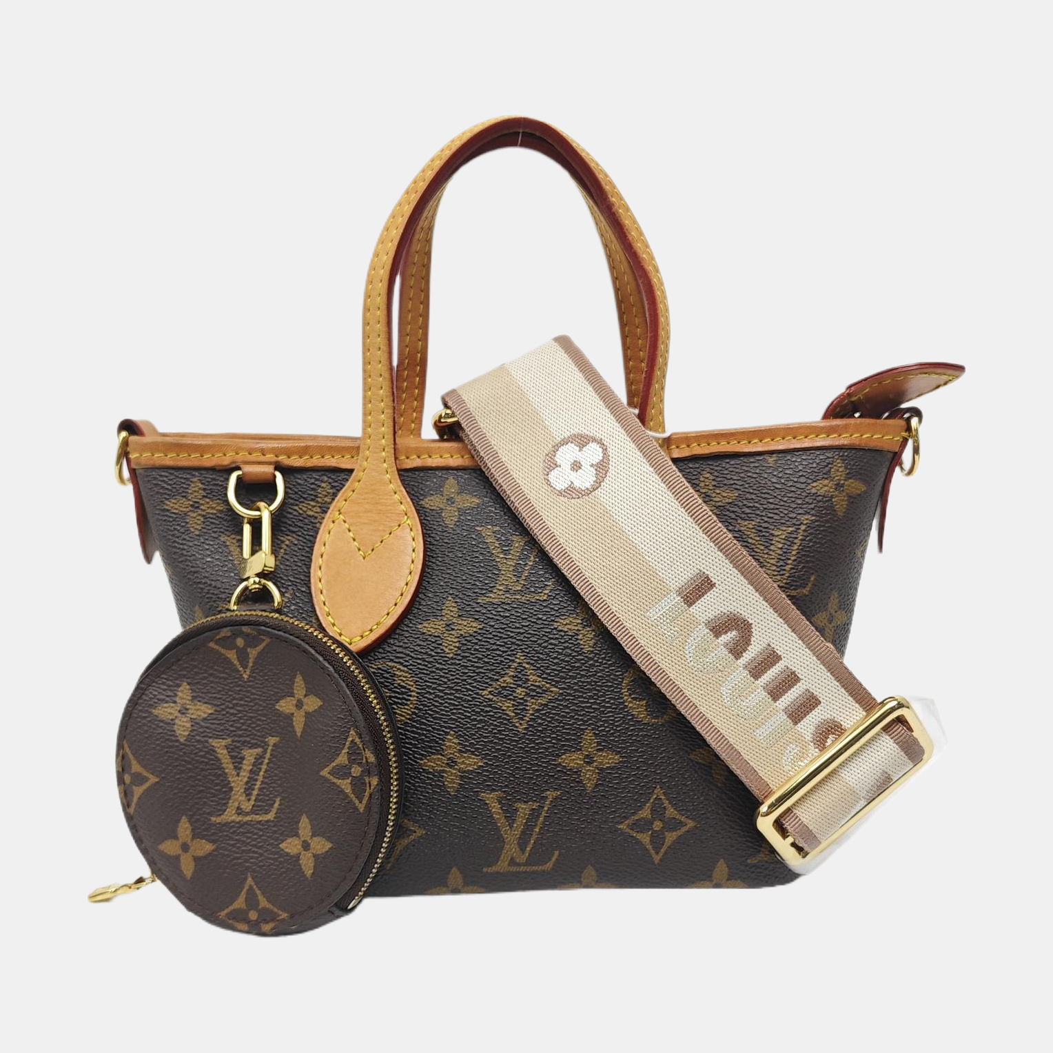 NEVERFULL BB Monogram Coated Canvas Brown