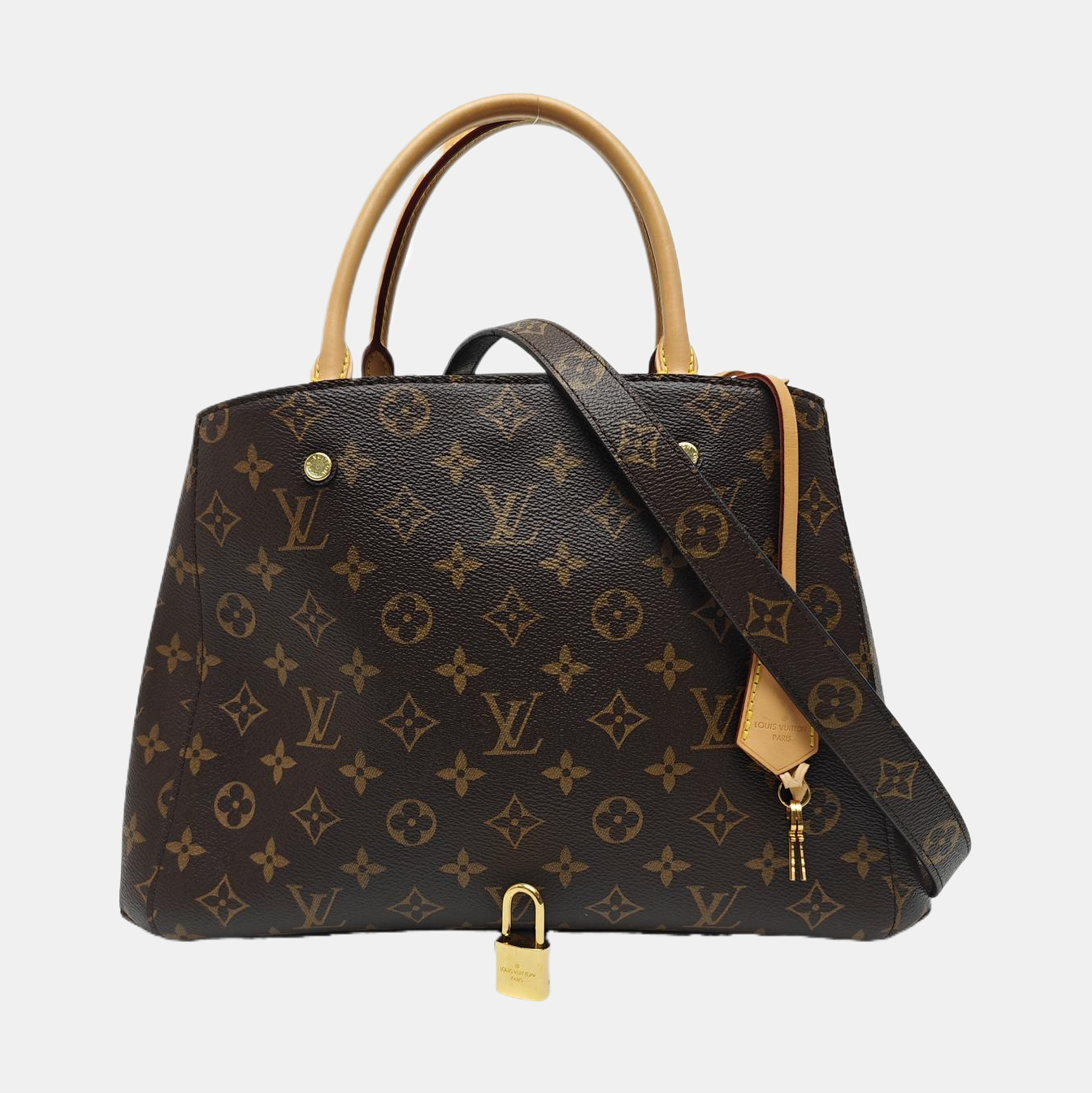 MONTAIGNE Monogram Coated Canvas Brown