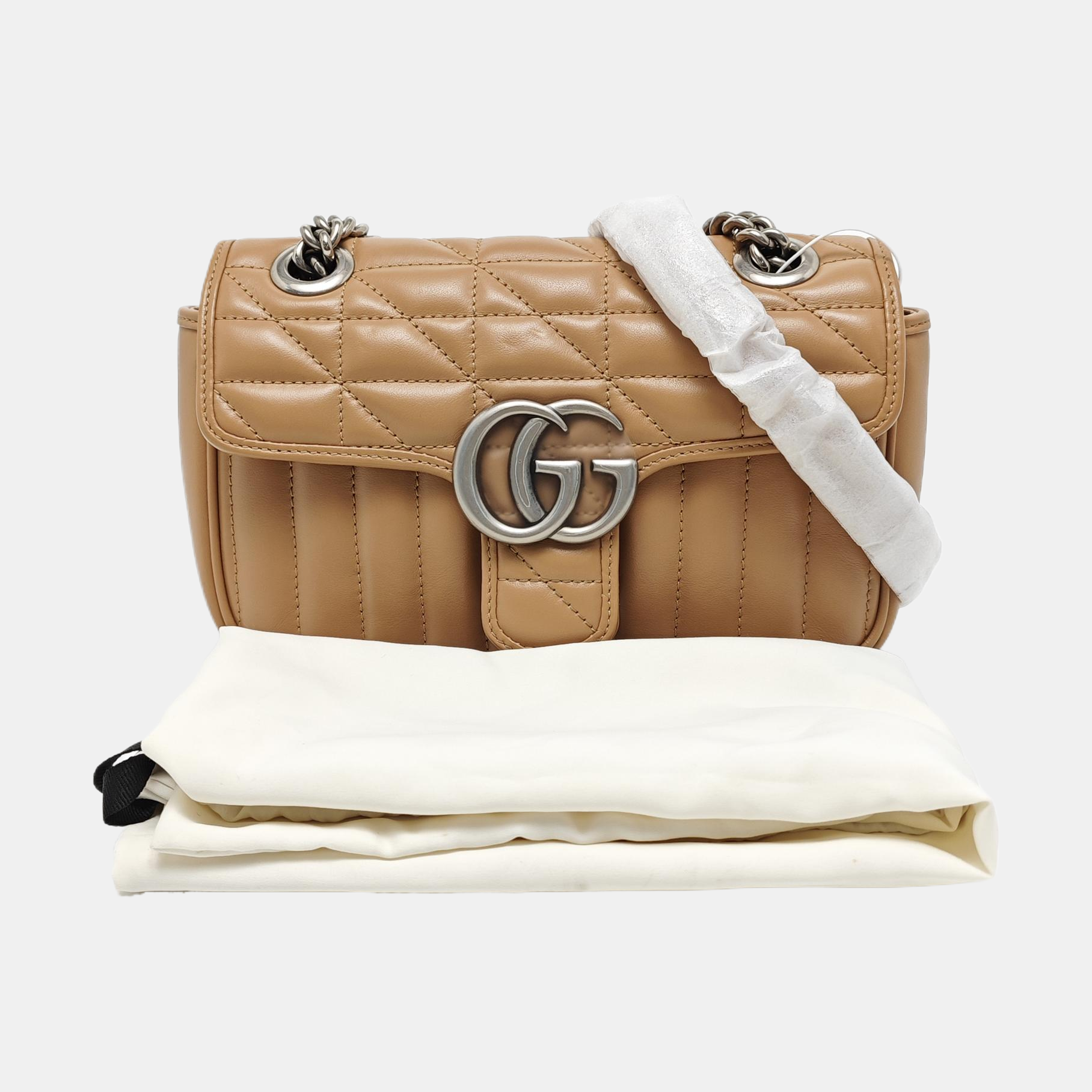 GG Marmont Small Quilted Calfskin Pink