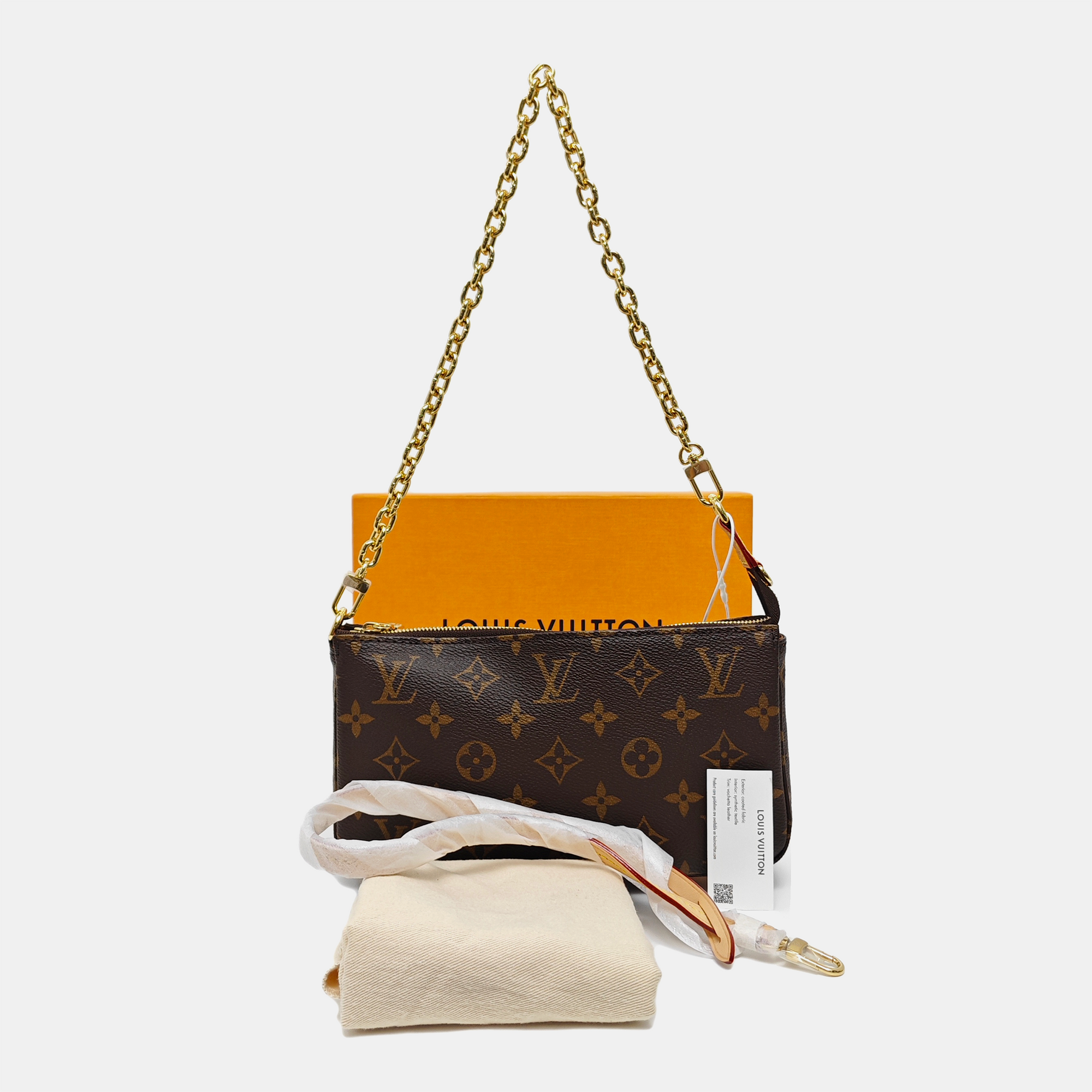 POCHETTE ACCESSOIRES GM Monogram Coated Canvas Brown