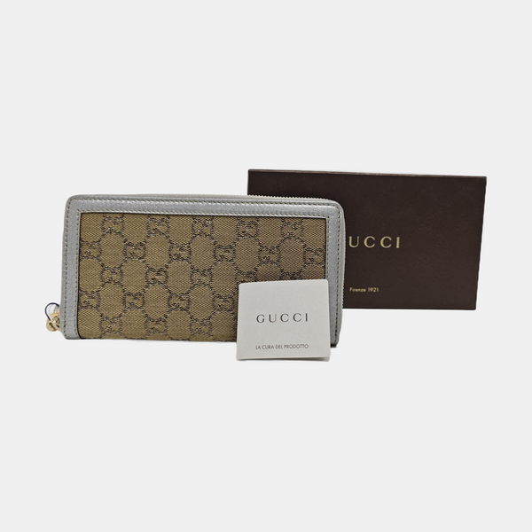 Billetera de lona Monogram Bamboo 1947 beige