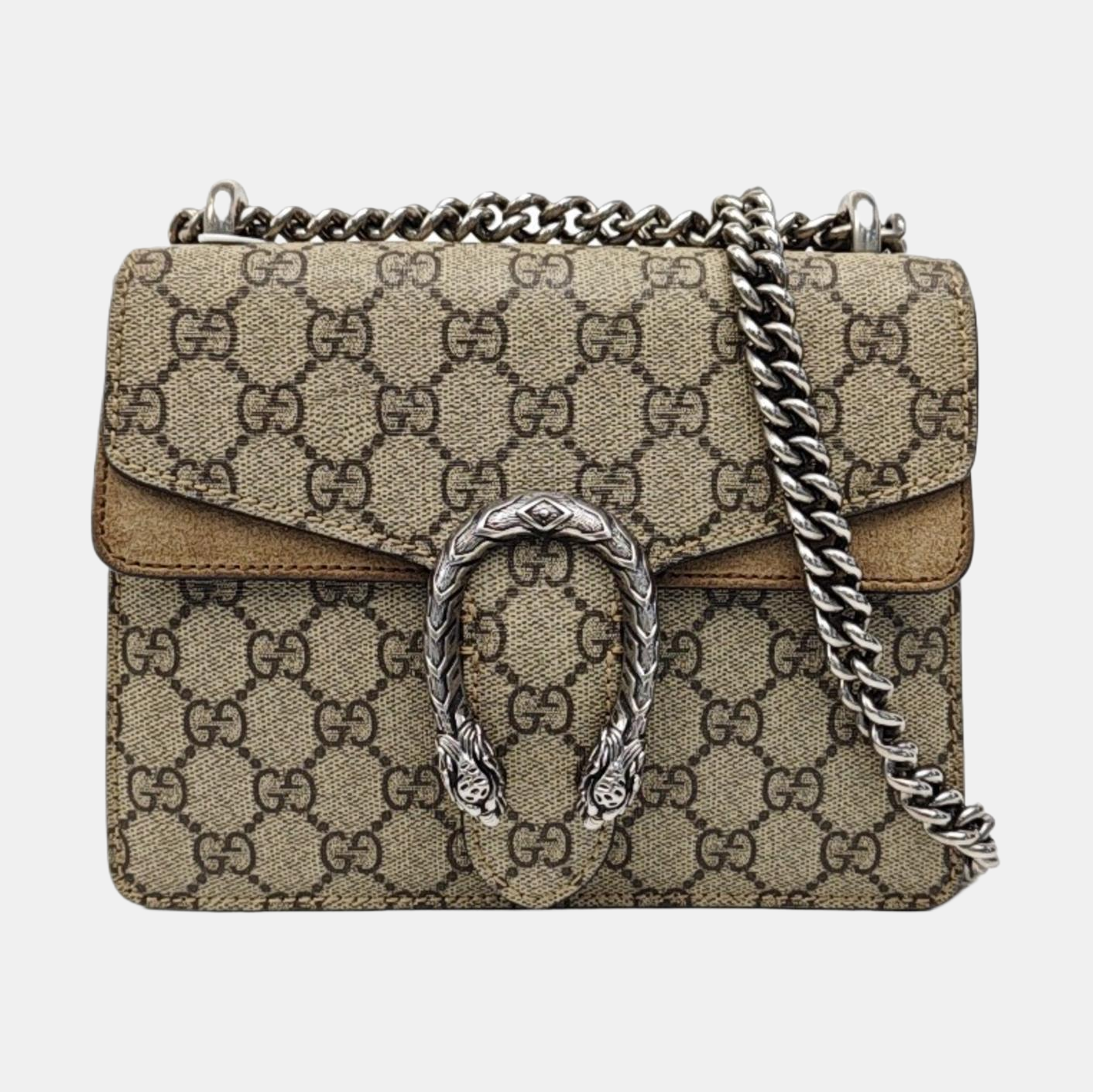 Dionysus Mini Monogram Coated Canvas Beige