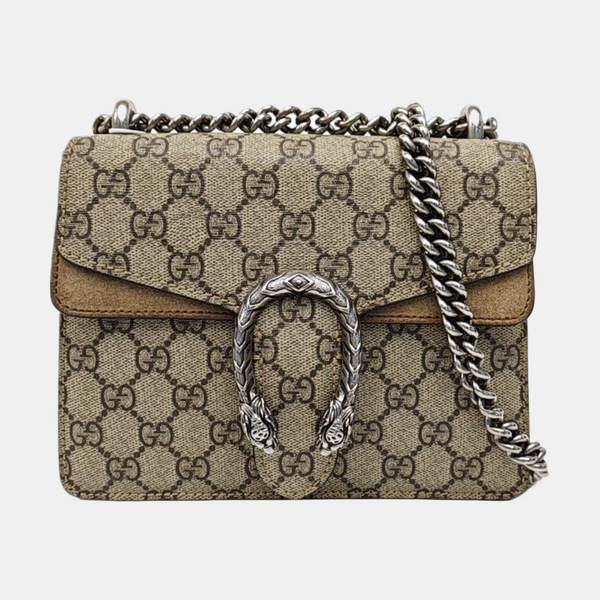 Dionysus Mini Monogram Coated Canvas Beige