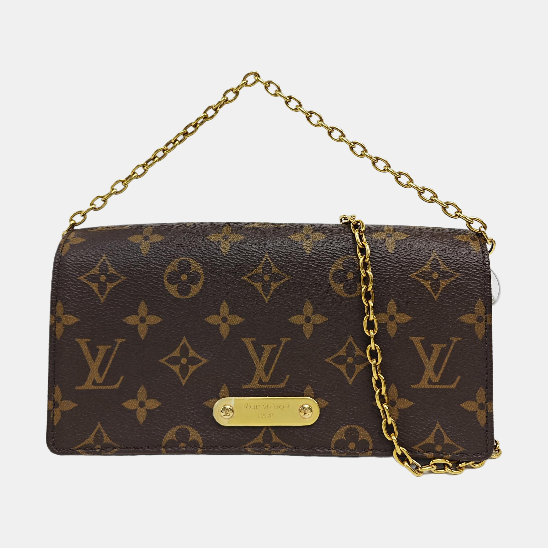 Lily Monogram Coated Canvas Brown