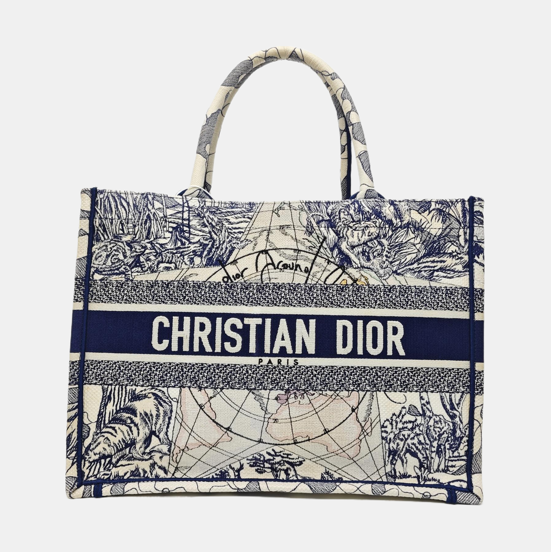 Book Tote Medium Canvas Blue