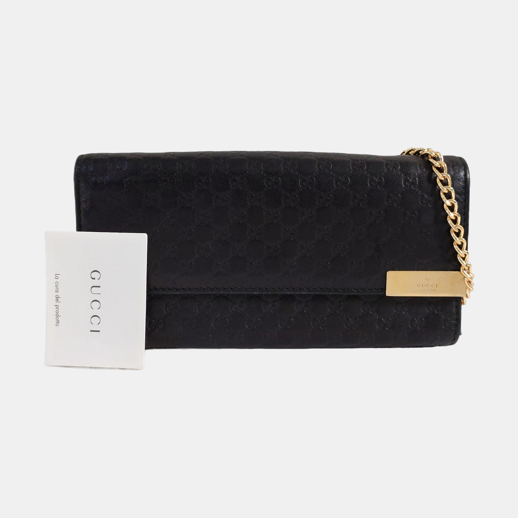 Microguccissima Monogram Calfskin Black