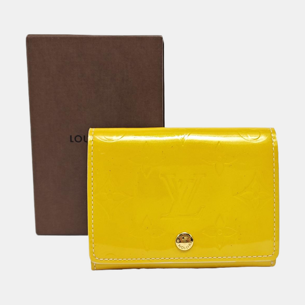 Monogram Patent Leather Wallet Yellow