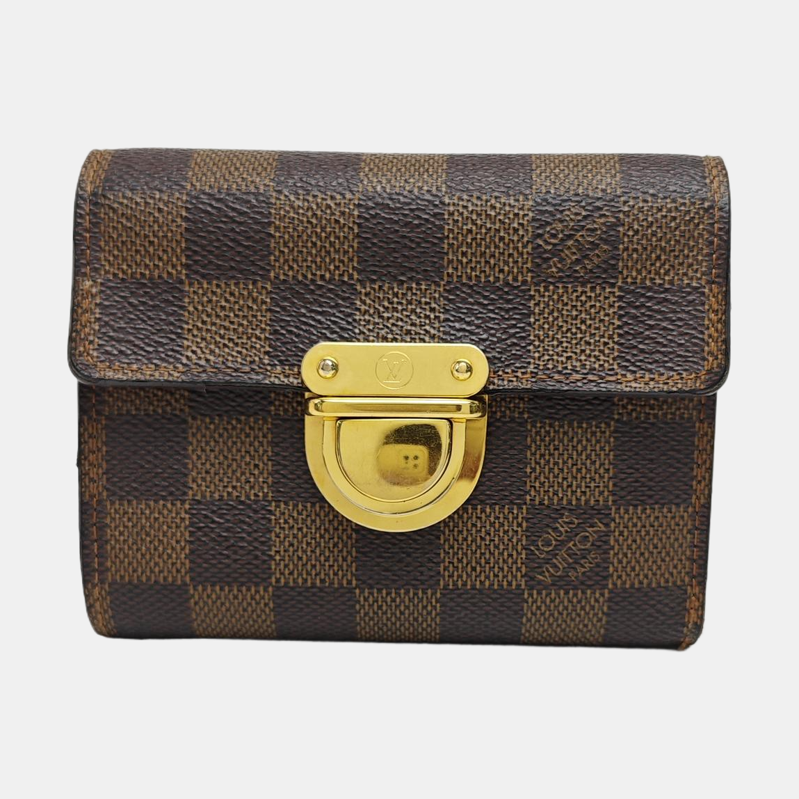 KOALA Damier Ebene Coated Canvas Brown Wallet