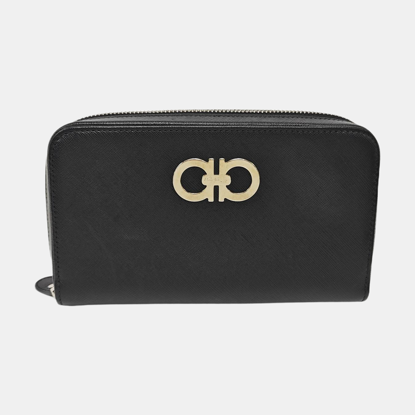 Authenticated pre-owned  Gancini Calfskin Black - Clutch at Looply