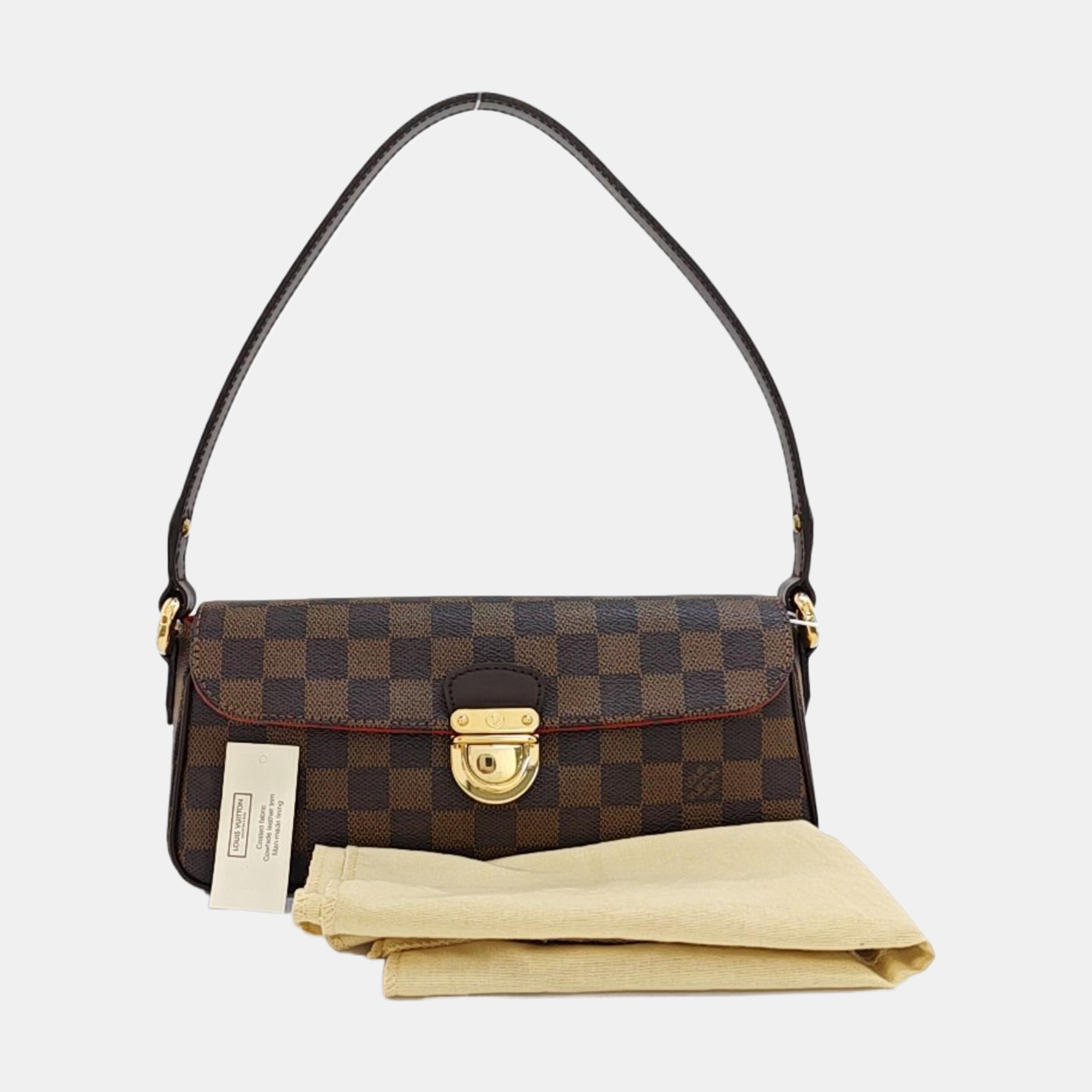 RAVELLO Damier Ebene Coated Canvas Brown