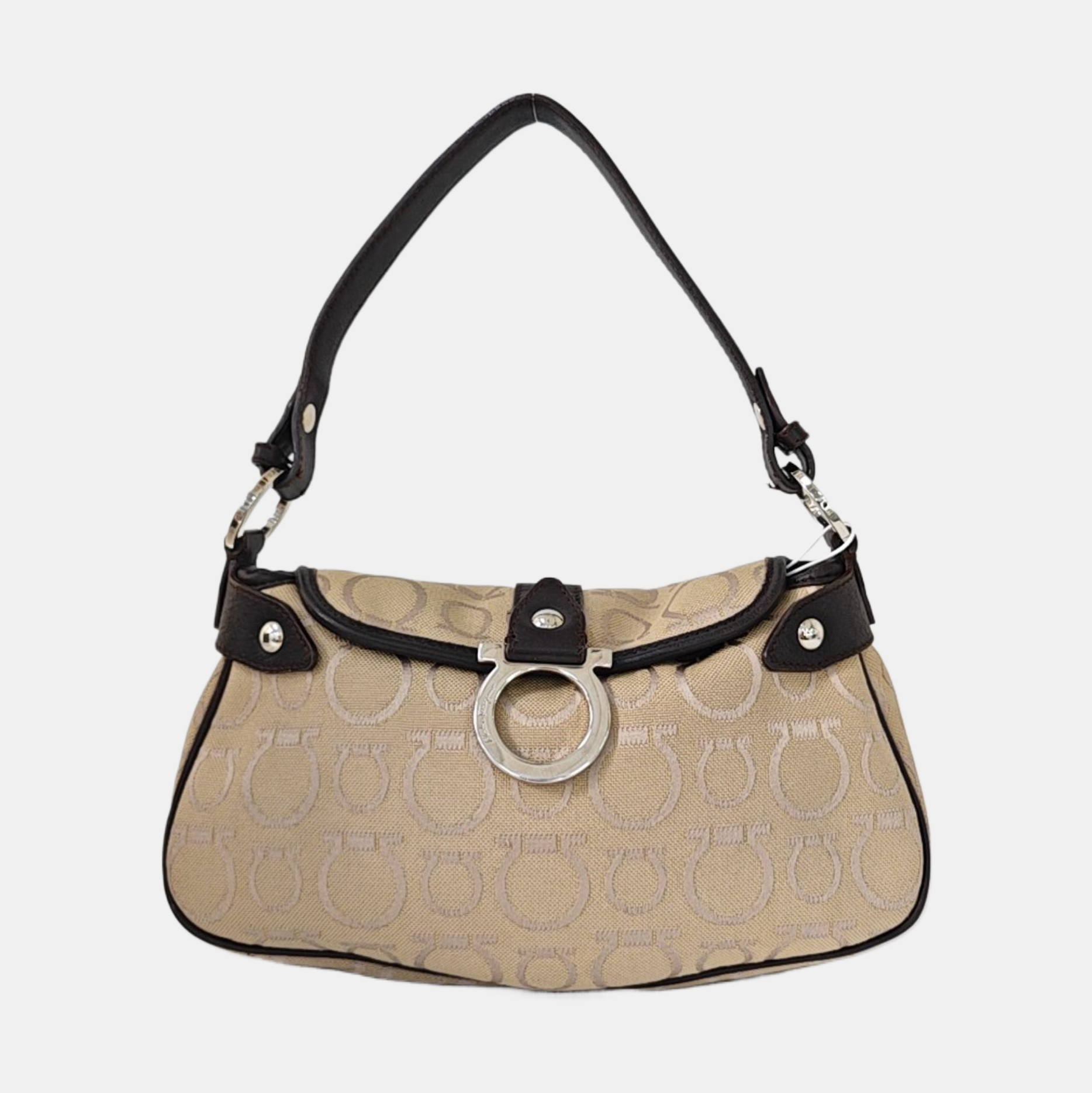 Canvas Top Handle Bag Brown