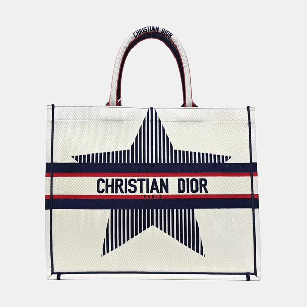 Authenticated pre-owned  Book Tote Large Canvas White - Tote Bag at Looply