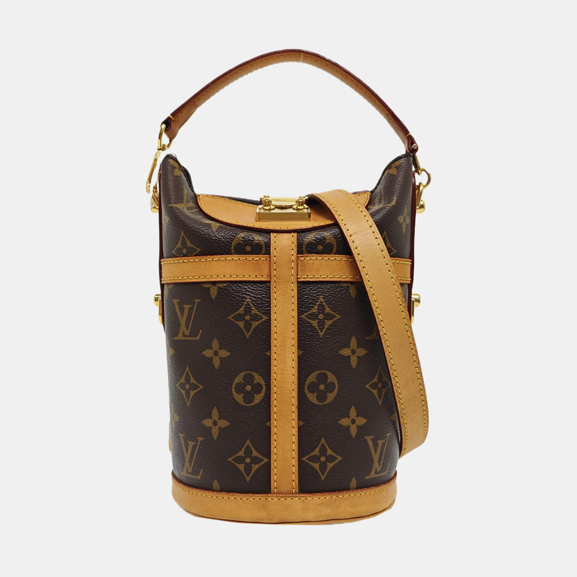 DUFFLE Monogram Coated Canvas Brown