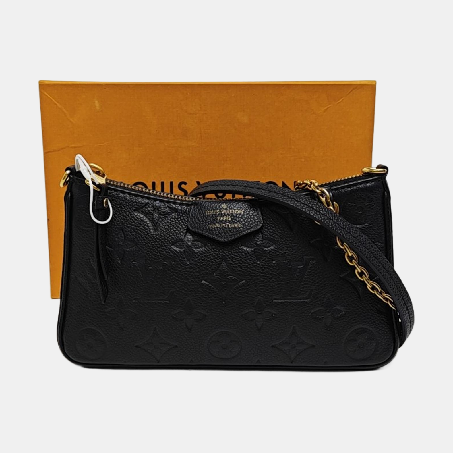 EASY POUCH ON STRAP Monogram Calfskin Black