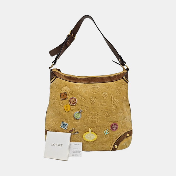 Suede Shoulder Bag Brown