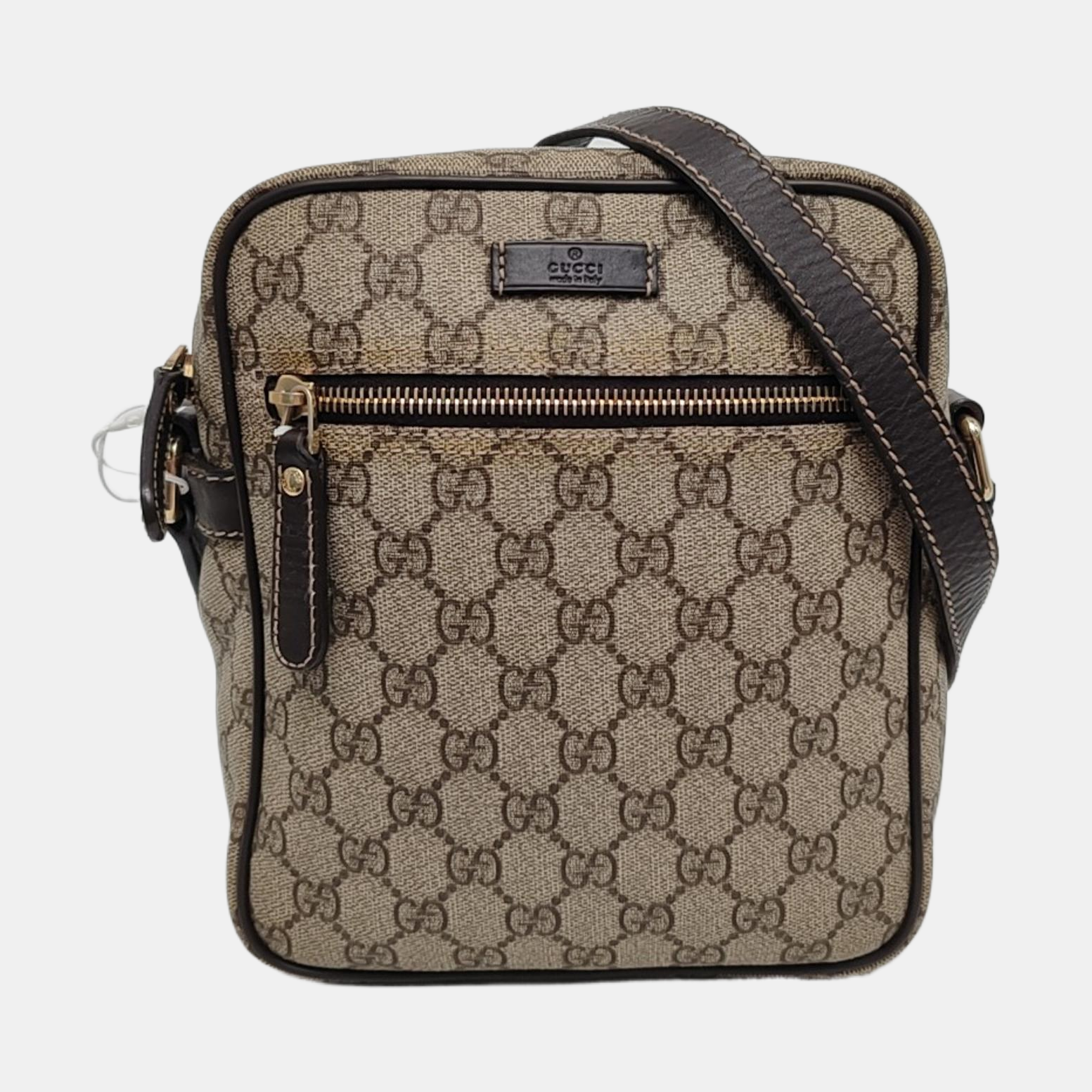 Monogram Coated Canvas Shoulder Bag Brown