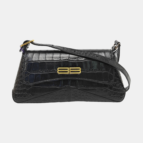 Calfskin Top Handle Bag Black