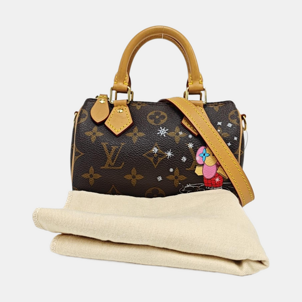 SPEEDY Nano Monogram lona revestida marrón