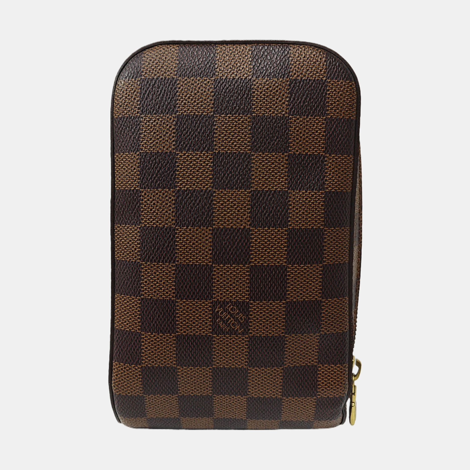GÉRONIMOS Damier Ebene Coated Canvas Brown