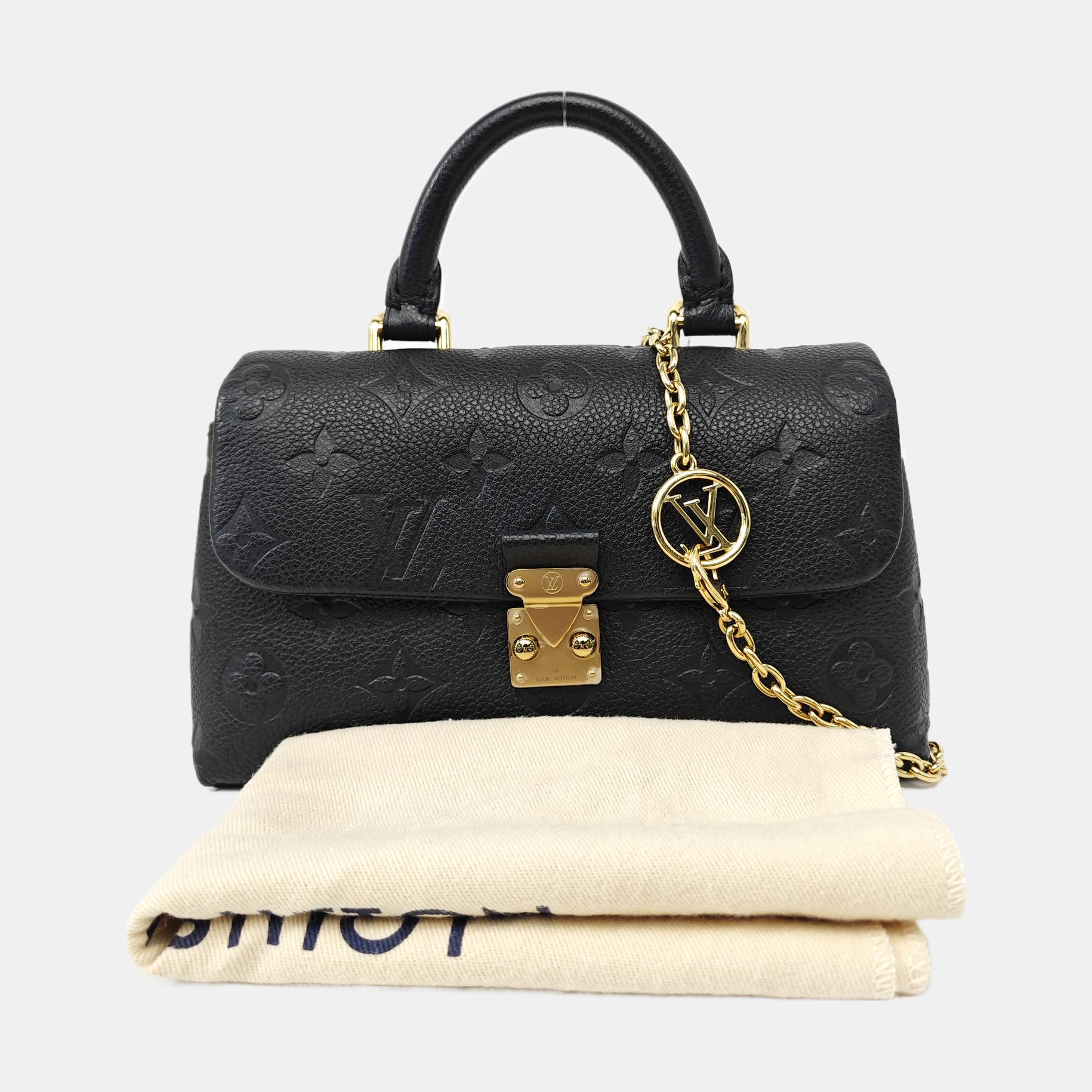 NANO MADELEINE Nano Monogram Calfskin Black